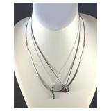 3 Sterling Silver Necklaces
