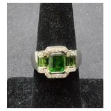 Sterling Emeral Ring size 7