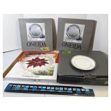 2-Oneida 12.5', Poinsette Tray &Grand Buffet Dish