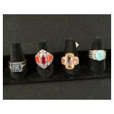 4 Sterling Silver Rings