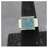 Sapphire & Sterling Ring Size 8