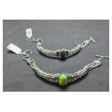 2-Stainless & Stone Bracelets