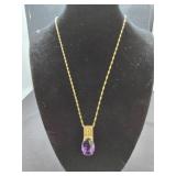 Sterling Silver & Amethyst Necklace