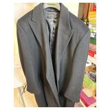 Alfani Macy's Black Overcoat 44 Reg