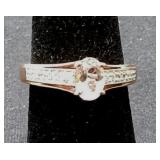 Sterling Silver Vermiel CZ Ring size 6.5