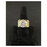 Large Sterling Silver w/CZ stone Ring