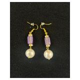 Large Faux Pearl Earrings