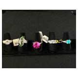 6 Sterling Silver Rings