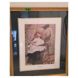 Charles Burton Barber Pictur of Girl & Cat - 24'X