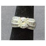 Sterling Silver & CZ Ring Size 6