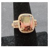 Sterling Silver & Amethyst Ring Size 8