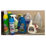 Rack of Cleaning Supplies