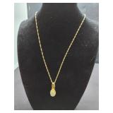 Sterling Silver & Opal Necklace