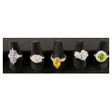 5 Sterling Silver Rings