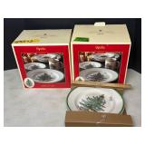 2-12 Piece Spode Christmas Tree Dishes NEW