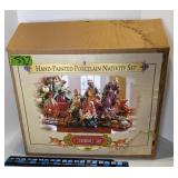 Hand Painted Porcelain Nativity Set