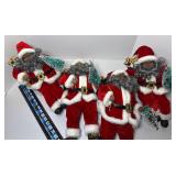 4 Santa Clauses /Christmas items & Ribbons/Bows