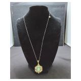 Sterling Silver & Opal Necklace