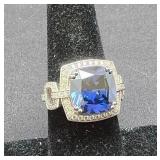 Tanzanite & Sterling Ring Size 7