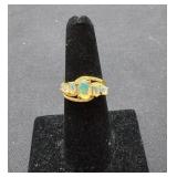 Sterling Silver & Opal Ring Size 7