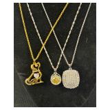 3 Sterling Silver Necklaces