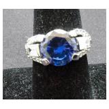 Sterling Silver & Tanzinite Ring Size 8