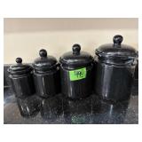 4-Black Canister Set