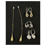 4 Sterling Silver Earring sets
