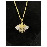 Sterling Silver Bumblebee Necklace