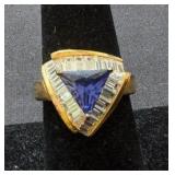 Sterling Silver & Tanzanite Ring Size 8