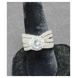Sterling & Silver CZ Vanna K Ring  Size 8