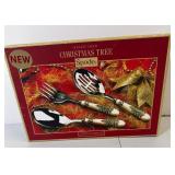 Spode 3 Piece Cutlery Set Christmas Tree