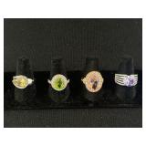 4 Sterling Silver Rings