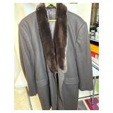 Paul Fredrick 3/4 Coat Brown Wool with Colar