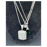 3 Sterling Silver Necklaces