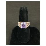 Sterling Silver w/ Amethyst Stone Ring