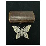 Butterfly Pin Rhinestone no Pin & Brass Spring