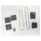 24' chain Purple Stone & Cameo small, Plus 2-Chain