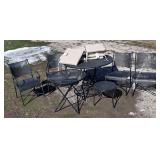 Metal Table 48'X30', 4-Chairs & Cushions