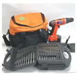 Falcon Cordless Drill 18volt, drill bits & Bag