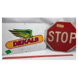 Stop & Dekalb Metal Signs (2)