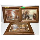 3-Pictures Starving Arts Oil Paintings