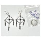 Pandora Earrings & Sterling Ring