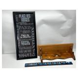 Oak Shelf 18'X5'X7' & Picture 9.5X21'