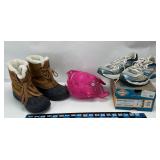 Size 4 Children's Boots & Size 7 Tennis shoes