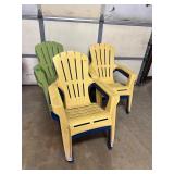 6-Adult Size Plastic chairs