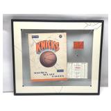 Knicks 1965-66 Glass Broken Signed Picture