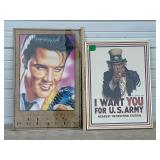 Elvis 23'X25' & Uncle Sam Posters 23'X31'