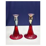 Carnival Glass Carnival Candlestick by Dugan