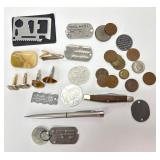 Dog Tags, Tokens, Pocket Knife, Plus